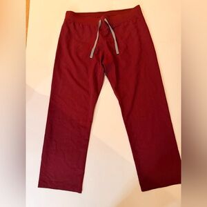 Figs Men's Maroon wide leg size large scrub pants